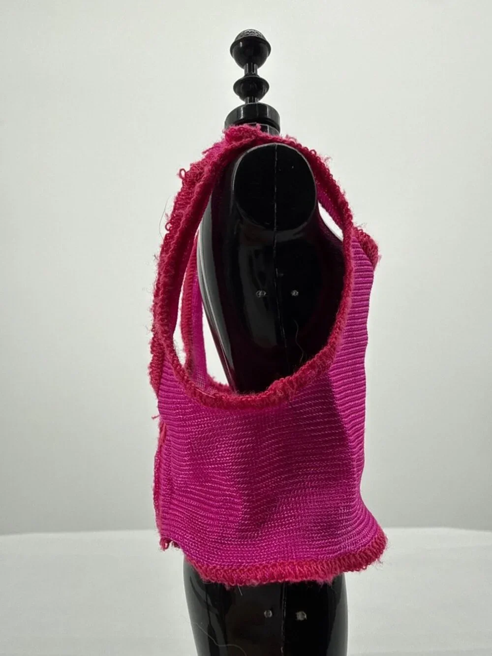 Y2K Hot Pink Fashion Doll Knit Tank Top Clothes Crop Top